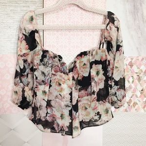 Cotton Candy | Pink Floral Off the Shoulder Blouse